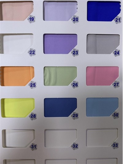 GZ-YXYF 1291# Cool Cloud Silk (matte) Width: 160CM Weight: 185GSM Composition: 84% polyester 16% spandex Moisture wicking front view